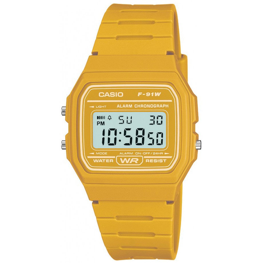 yellow casio watch